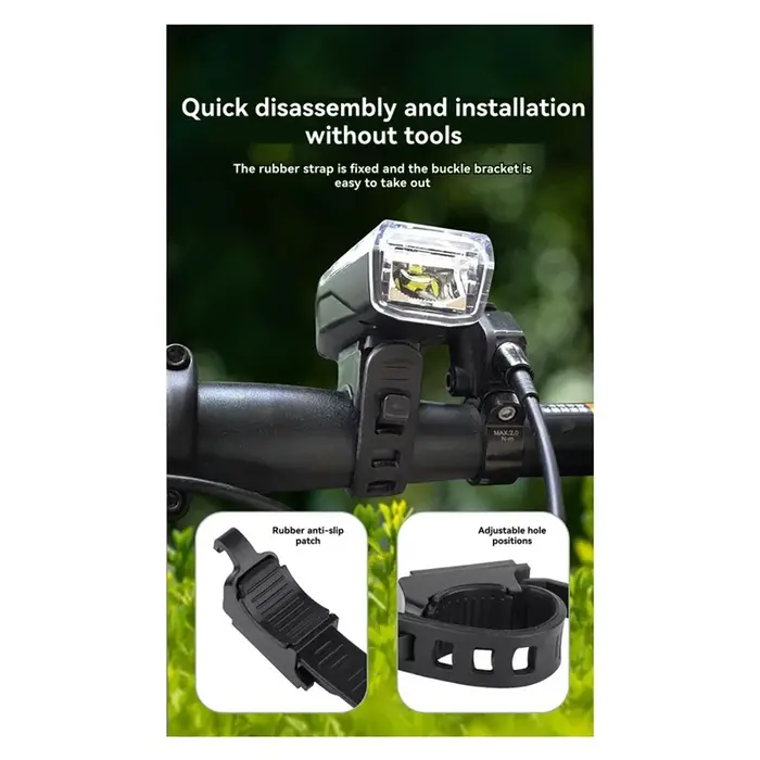 RTSHE-lumière avant de vélo Rechargeable lumière de vélo LED phares de vélo feu arrière vélo lampe d