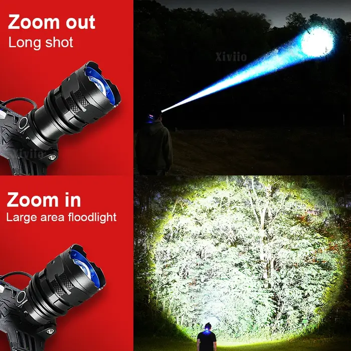 NOUVEAU 998000000LM Phare LED haute puissance Ultra lumineux Lampe frontale longue portée 5000M Lamp