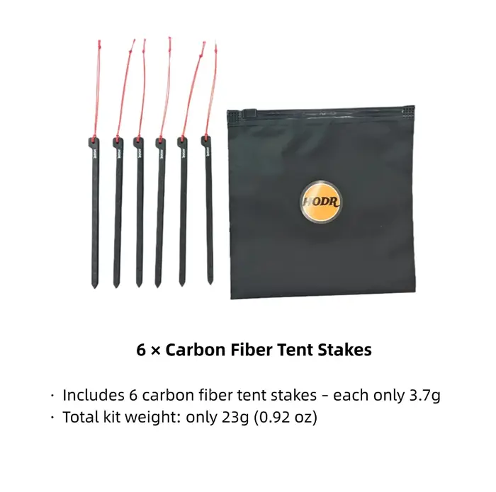 [HODR] piquets de tente en carbone piquets en Fiber de carbone 12 cm 3.7g clous de tente de randonné