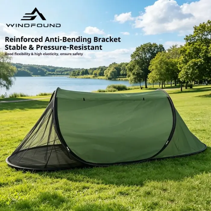 Une tente de camping portable pour une personne avec protection anti-moustiques
