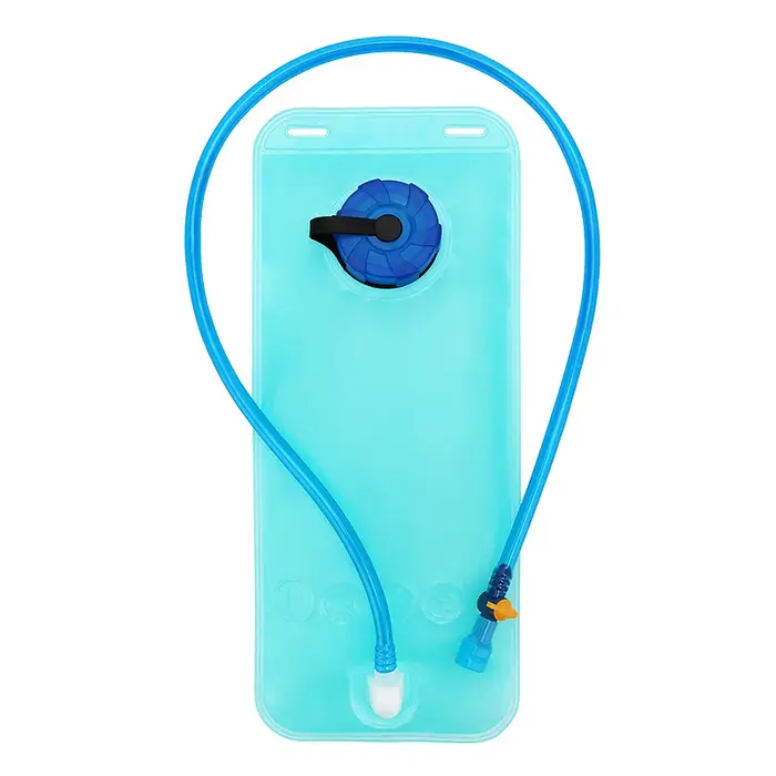 Sac d'eau pliable bleu 2L pour cyclisme, randonnée et voyage – Sac d'hydratation portable pour vélo