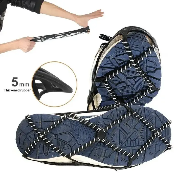 1 paire antidérapant glace neige pince couvre-chaussures Camping Sports de plein air couvre-chaussures marche Traction crampons glace Crampon couvre-chaussures
