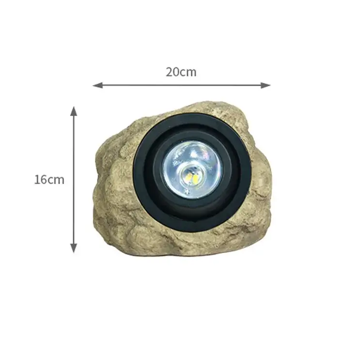 Lampe solaire d'extérieur créative en forme de pierre, lampe de pelouse, lampe de jardin, lampe de projection décorative étanche