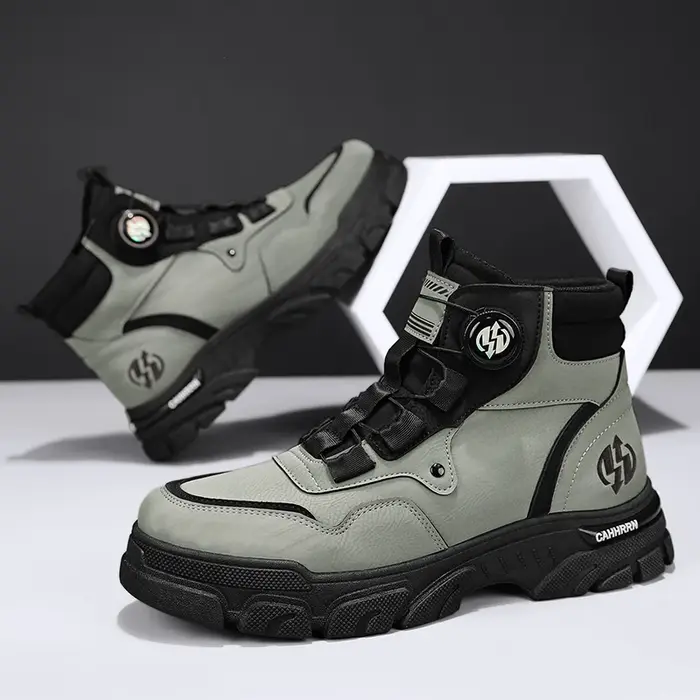 Bottes d'hiver pour hommes, chaussures de Cowboy décontractées, Combat tactique moto Chelsea chevill
