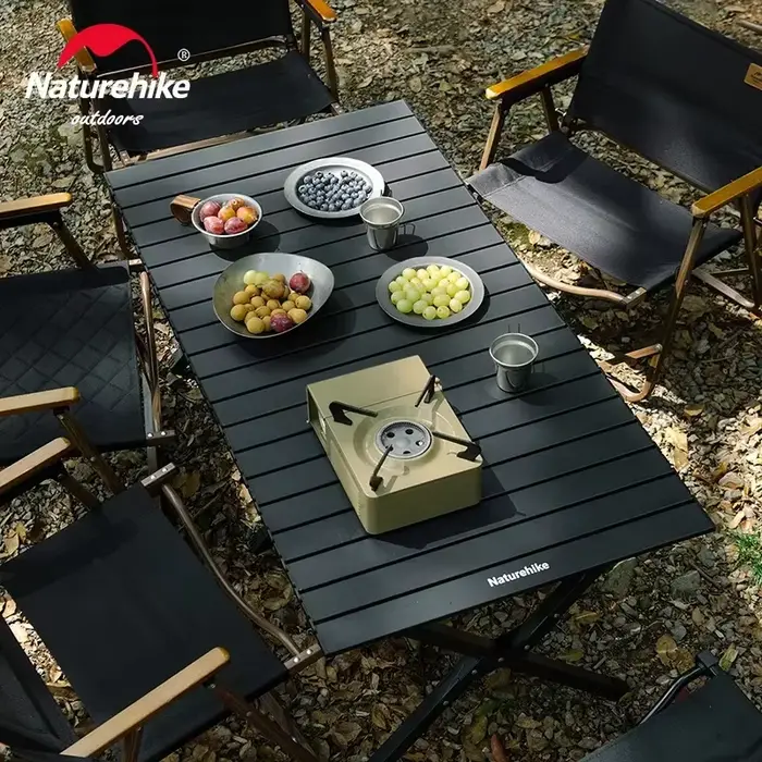 Naturerandonnée T01 Table de rouleau d'oeufs en plein air Camping Table de rouleau légère Table plia