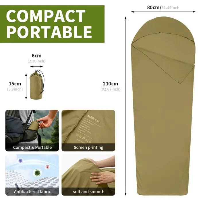 Housse de sac de couchage MAPLEAF légère et portable pour l'été