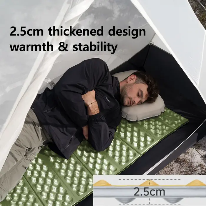 Naturehike Troues R 3.0 léger Portable pliant carré nid d'oeuf tapis extérieur 2.5 cm épaissi Camping pêche pique-nique