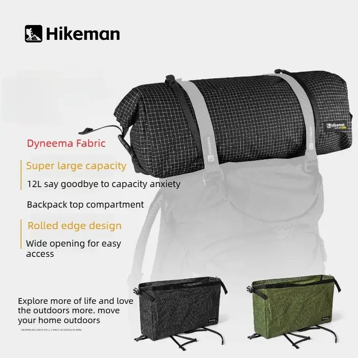 Sac à dos à fermeture roll-top 12L en Dyneema