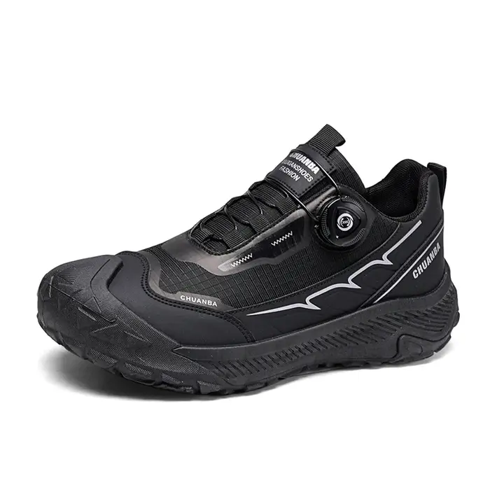 Baskets de Trekking à boucle rotative pour hommes, chaussures de randonnée à plateforme en plein air