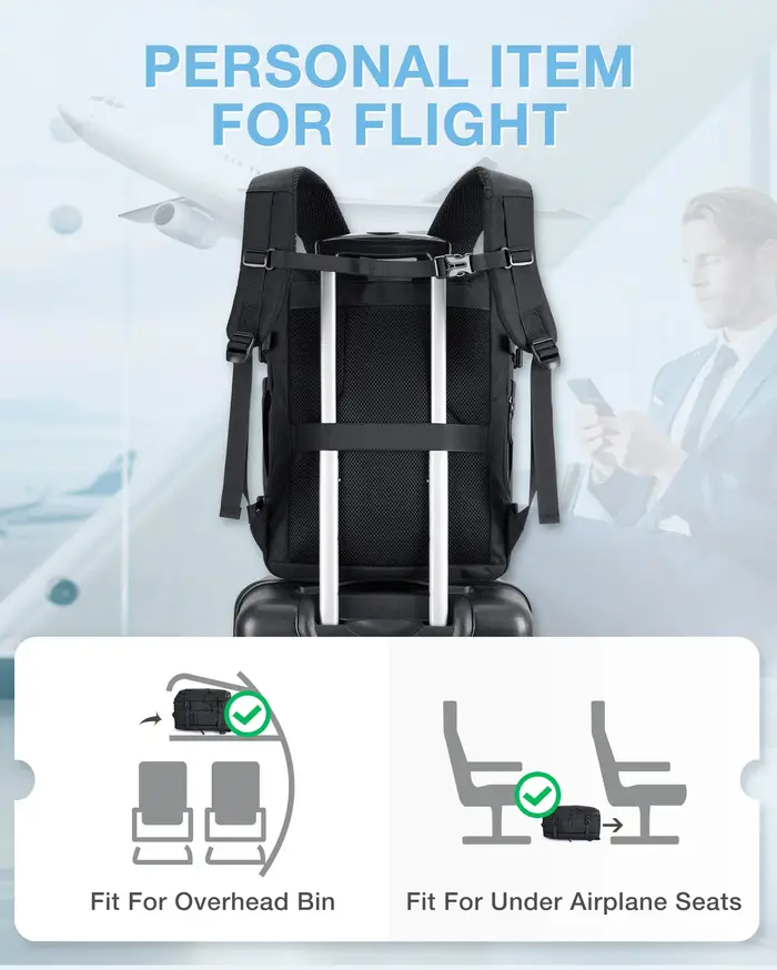 BAGSMART valise sac à dos de voyage pour Easyjet cabine sac 45x36x20 sacs à dos pour hommes remplaçable étanche 17 ''sac à dos pour ordinateur portable