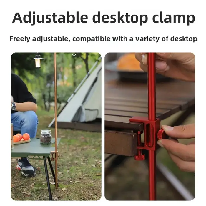 Support de lanterne de Camping ultraléger, cintre de lampe de Table Portable détachable, supports d'éclairage, équipement touristique en plein air
