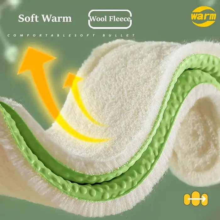 Semelles intérieures thermiques en laine pour chaussures