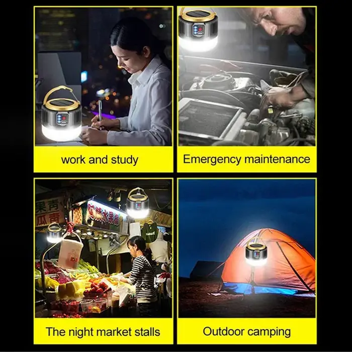 Lampe de camping portable - Lumière de tente réglable