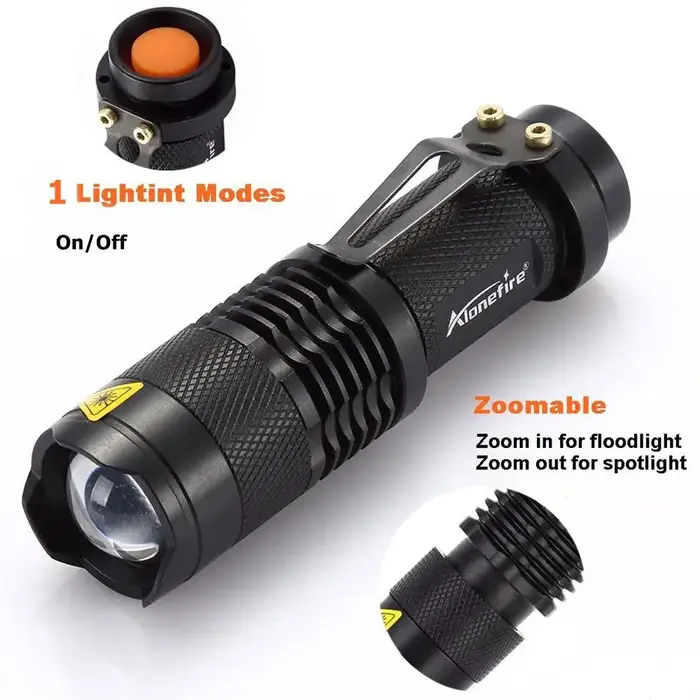 Lampe de poche à Zoom à lumière rouge