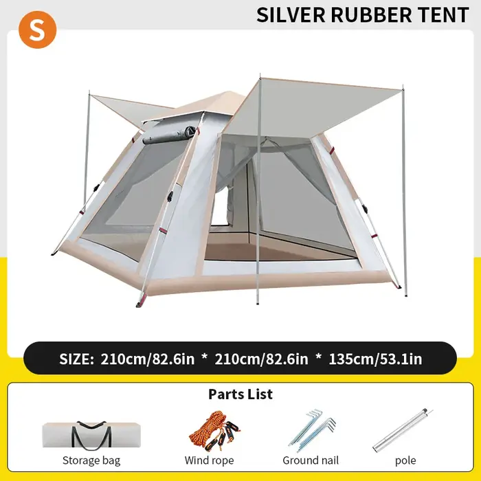 1 tente blanche, camping de nuit pliable portable en plein air, imperméable, épaisse, protection sol