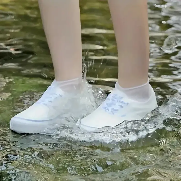 Couvre-chaussures en silicone imperméables antidérapants réutilisables pour les trajets en extérieur