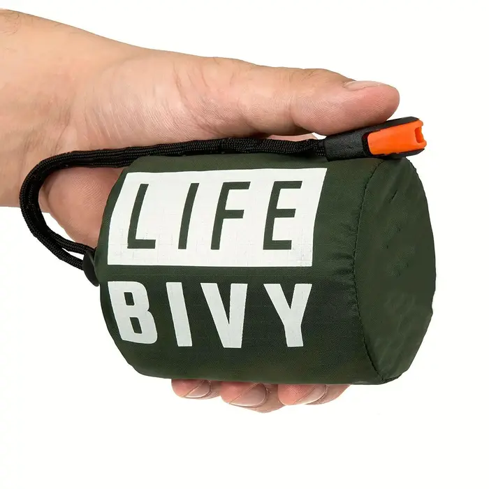Sac de couchage chaud d'urgence compact et léger - imperméable, adapté au camping en plein air