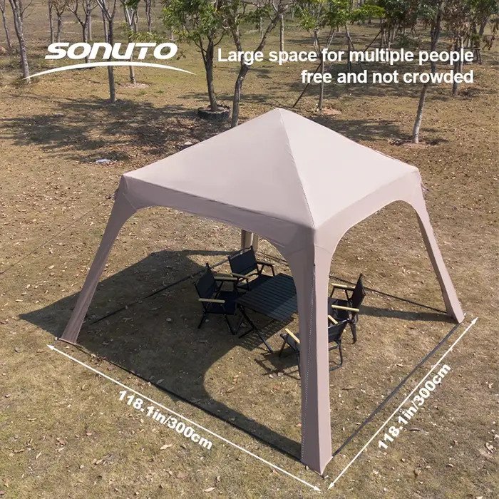 Tente gonflable de luxe Sonuto 3x3m pour glamping