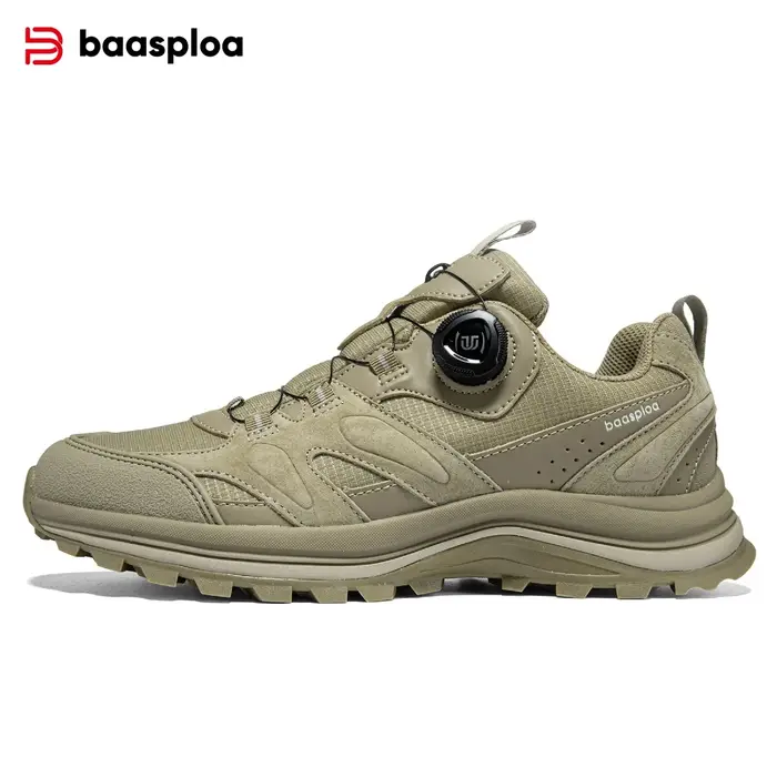 Baasploa – chaussures de randonnée en cuir pour hommes, chaussures d'extérieur légères, à la mode, d