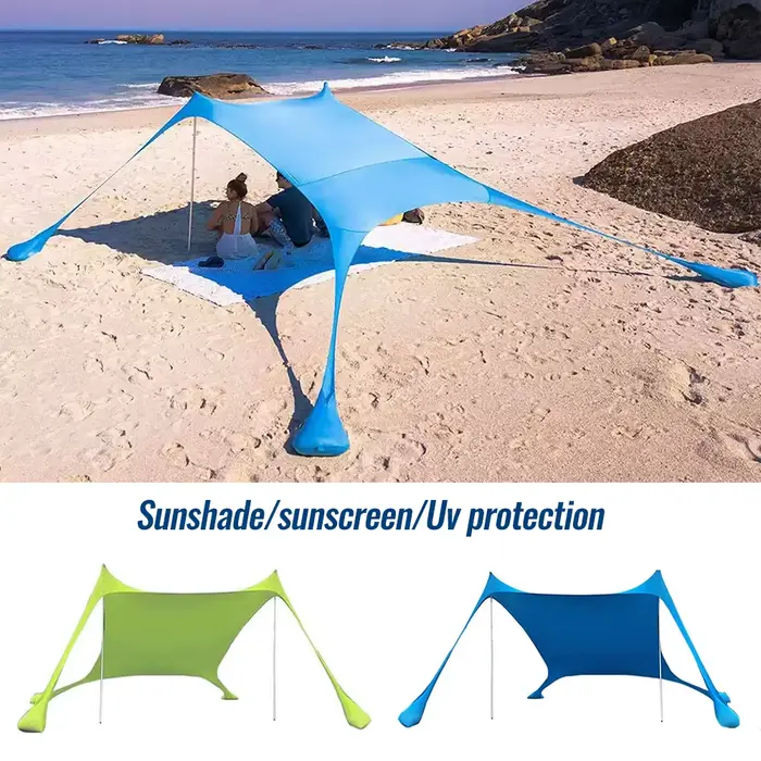 Vente chaude Portable Lycra plage auvent tente Protection UV parasol installation facile abri extérieur pour Camping