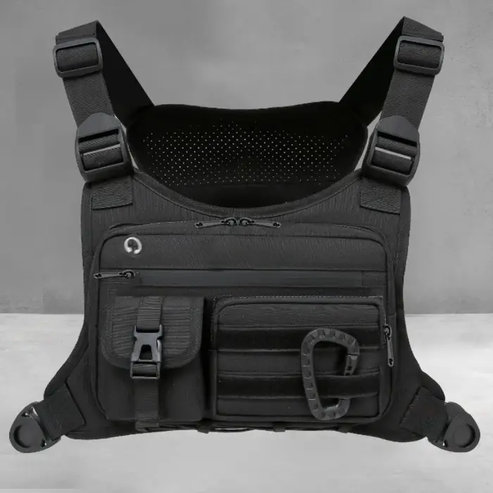 Sac de poitrine tactique d'extérieur unisexe pour la course à pied