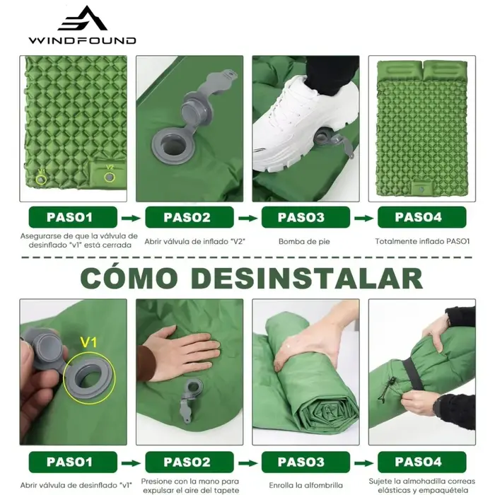 Matelas gonflable double pour le camping en plein air