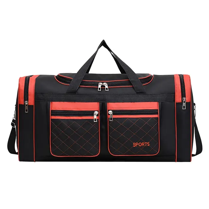 Sac à bagages de grande capacité pour hommes – Sac de voyage multi-poches avec fermeture à glissière