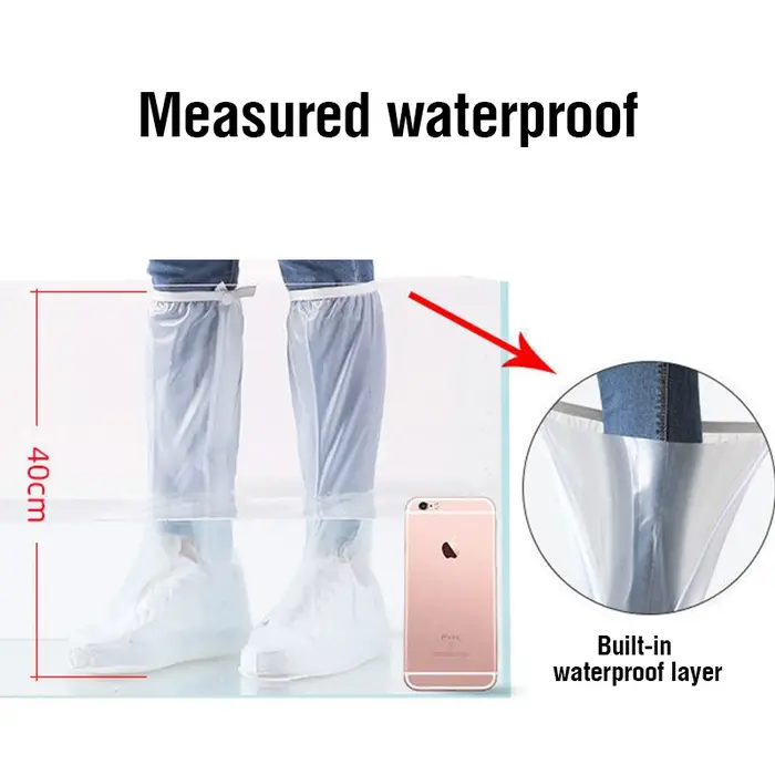 Couvre-chaussures imperméable à tube haut
