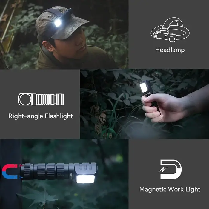 Lampe frontale SOFIRN HS42 2100lm 18650 EDC USB C rechargeable, lampe torche LED SST40 avec aimant p