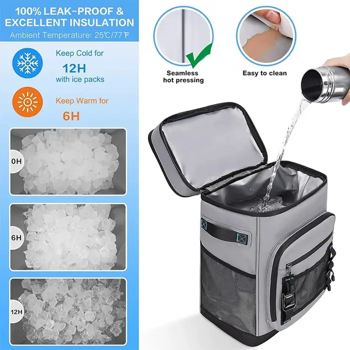 30L sac à dos isolé étanche Camping pêche Pack garder les aliments chaud froid déjeuner sac à dos en plein air voyage plage pique-nique sac thermique