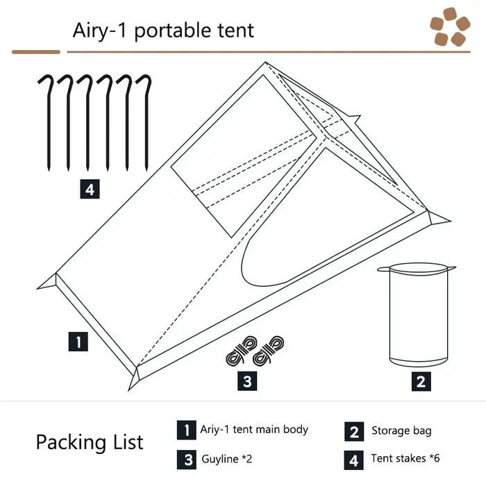 Airy Tente en maille aérée pour le camping en plein air, randonnée simple, légère, intérieure, sans poteau, sac à dos pour 1 personne