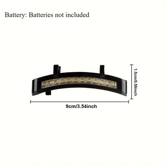 Lampe frontale LED très brillante à Clip sur chapeau