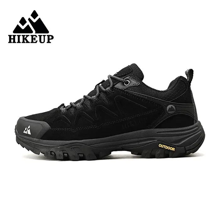 HIKEUP cuir hommes chaussures de randonnée en plein air touristique Trekking baskets escalade sentie