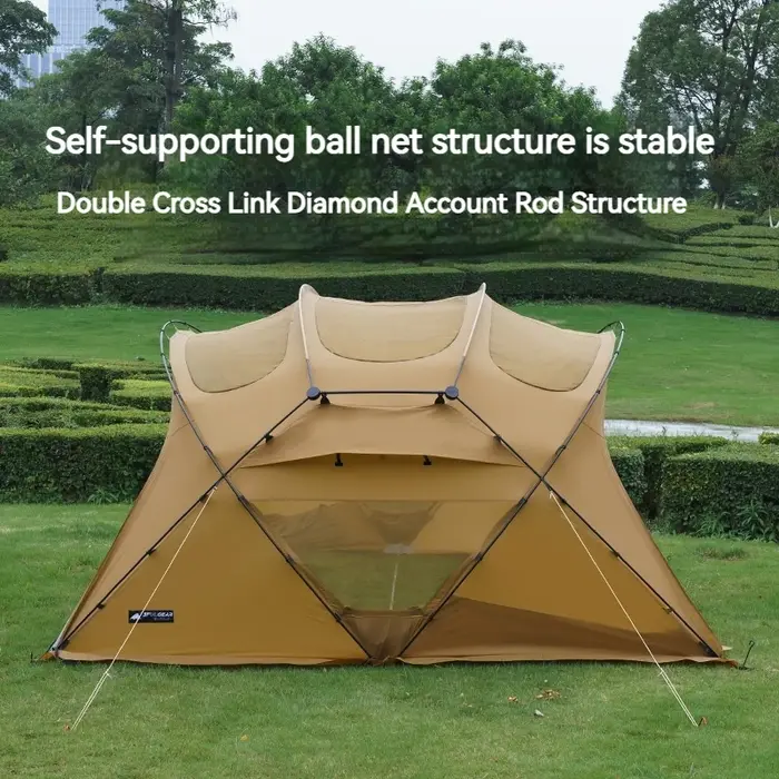 Tente tunnel 3F UL GEAR Beetle13 2.0 en nylon 70D pour 2 à 4 personnes