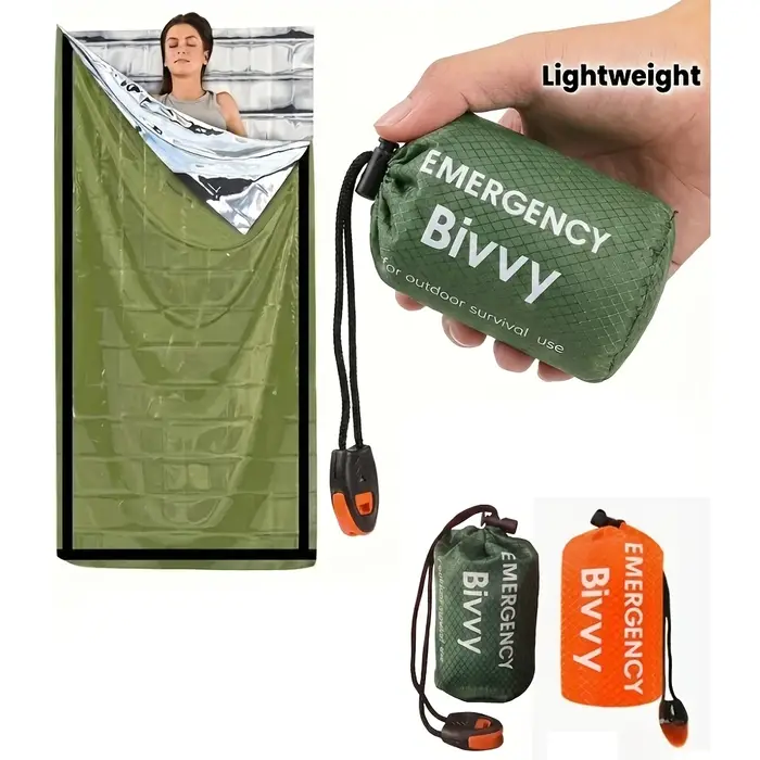 Ensemble de sacs de couchage d'urgence 3-en-1 pour voiture : légers