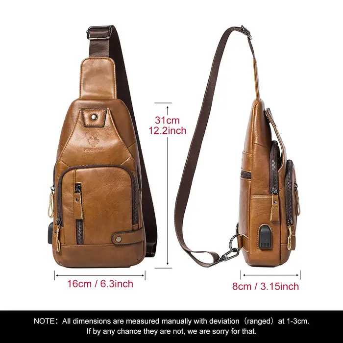 Sac de poitrine USB pour homme