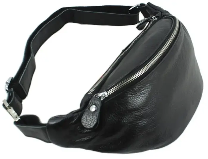 Sac banane en cuir véritable pour homme, petit sac de poitrine, noir et marron, sacs de ceinture pou