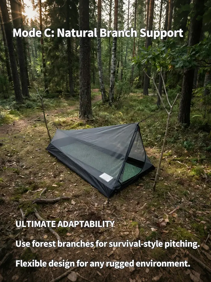 Tente en maille ultralégère A-Tower pour 1 personne