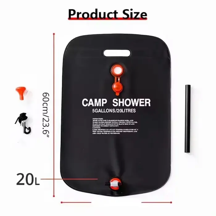 Sac de douche de camping 40L pour l'extérieur