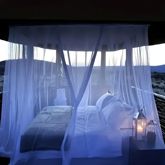 Moustiquaire de camping grande taille blanche pour l'extérieur