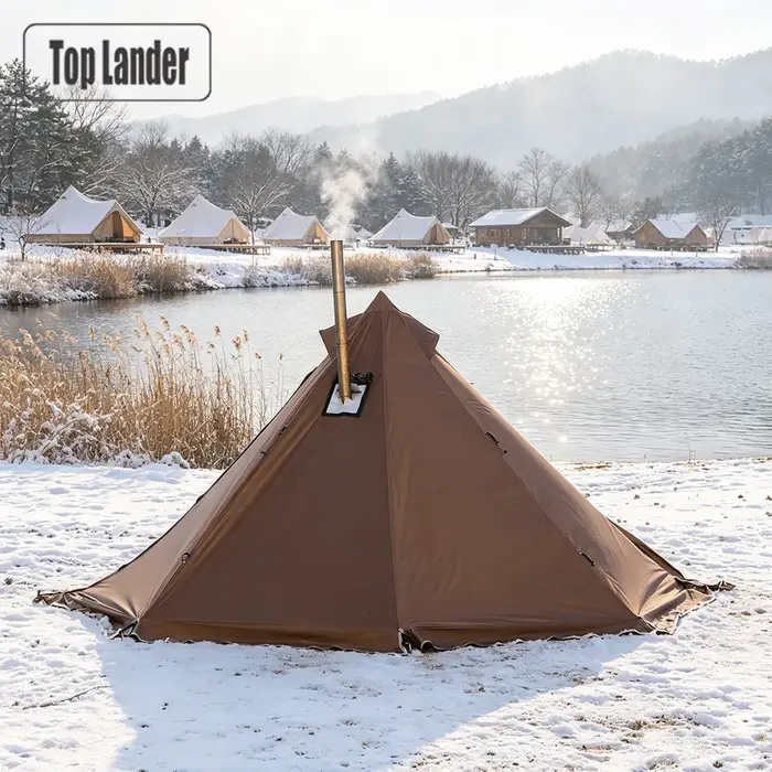 Tente de camping pyramide tipi en nylon 20D pour 1 personne