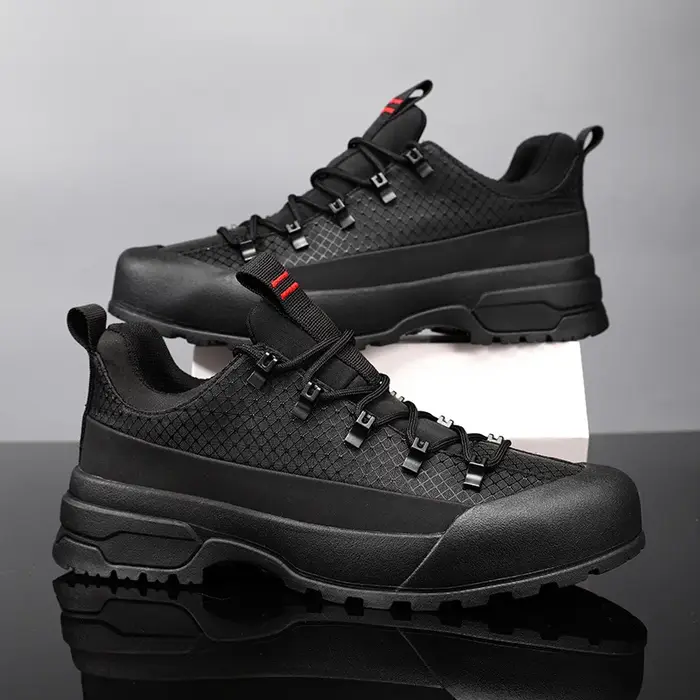 Chaussures de randonnée basses pour hommes, confortables, imperméables, pour sports de plein air et 