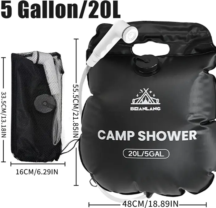 Sac de douche solaire 20L/5.3 Gallons