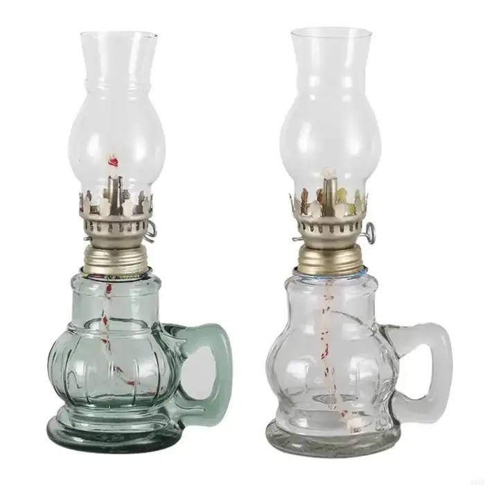 Bougie à huile en verre rechargeable