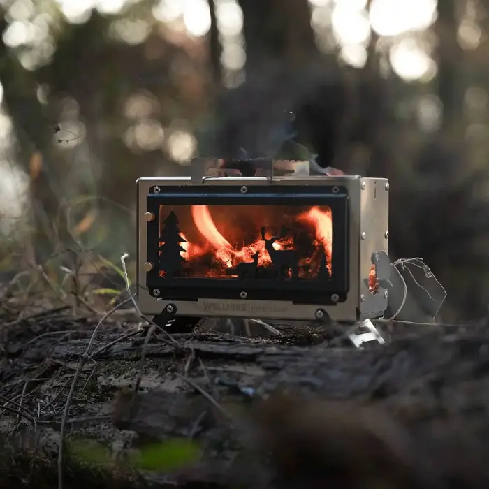 Petit poêle de camping portable