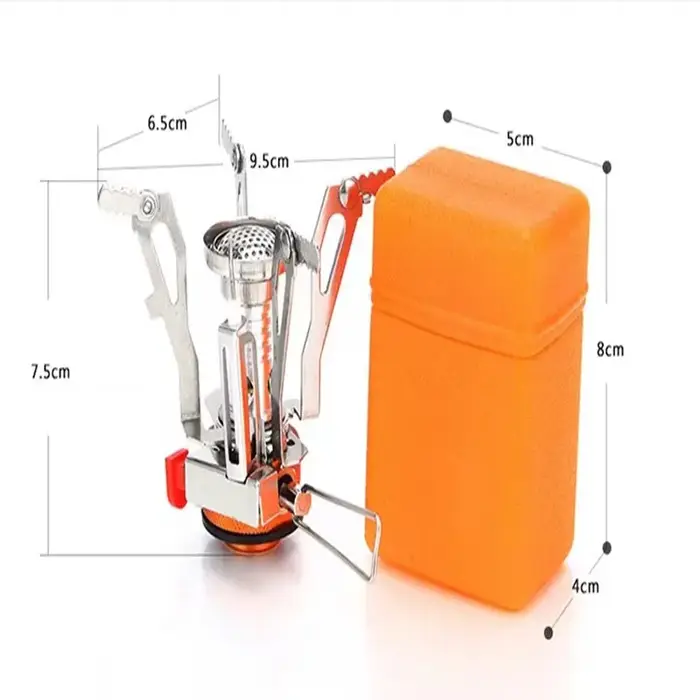 Réchaud à gaz portable pour camping, accessoires de camping, cuisinière de pique-nique ultra-légère en alliage d'aluminium, four de survie pour extérieur