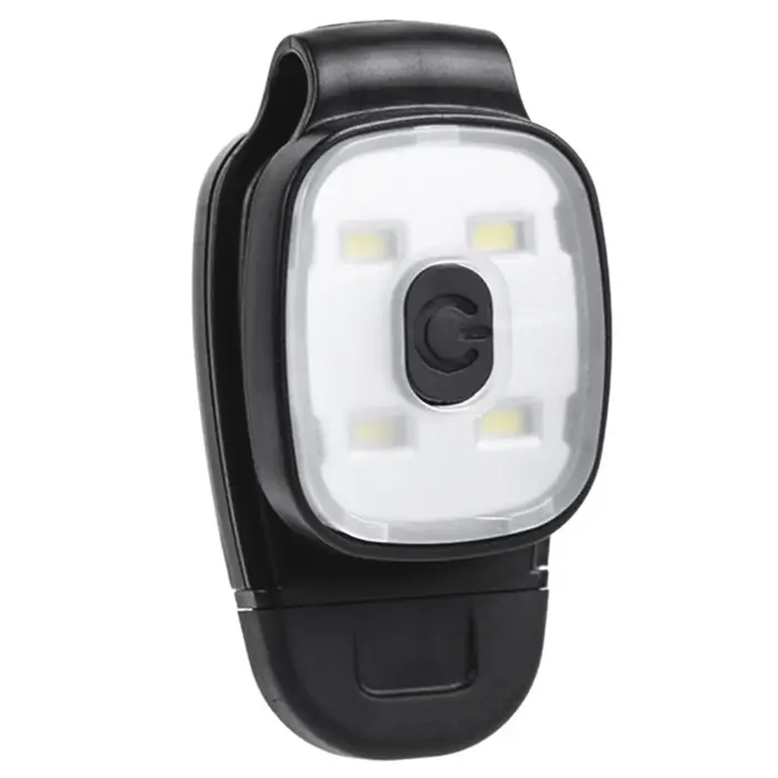 Lampe de poche à pince LED, 3 modes d'éclairage, Rechargeable par USB, étanche IPX4, voyant d'averti