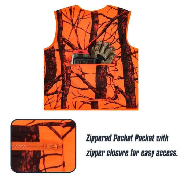 GUGULUZA M-4XL gilet extérieur pour hommes randonnée pêche chasse Orange multi-poches gilet séchage 