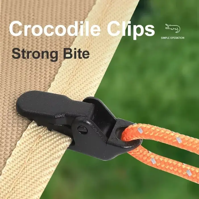 Clips robustes pour tentes de camping (10/20/50 pièces) : pinces crocodile anti-vent – crochets fixes pour bâches