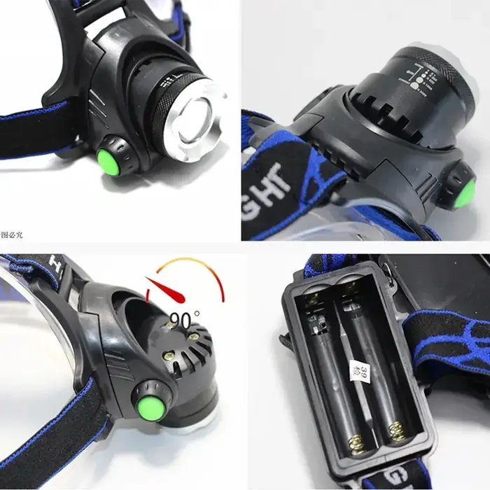 Lampe frontale LED puissante à Induction